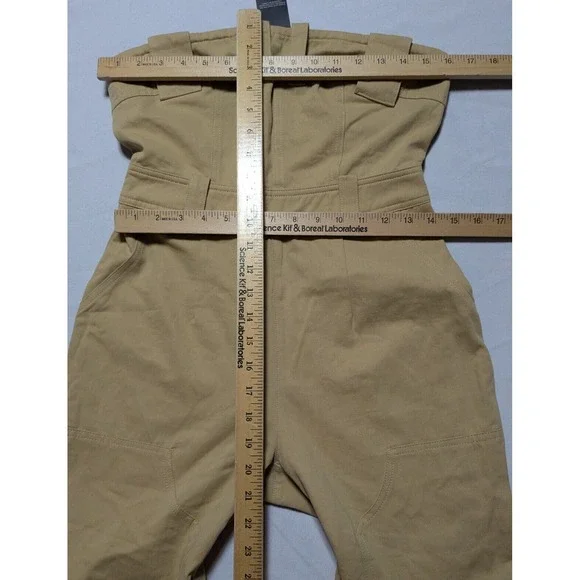 MURCI Size 4 Cotton Khaki Strapless Jumpsuit NEW - Picture 9 of 16